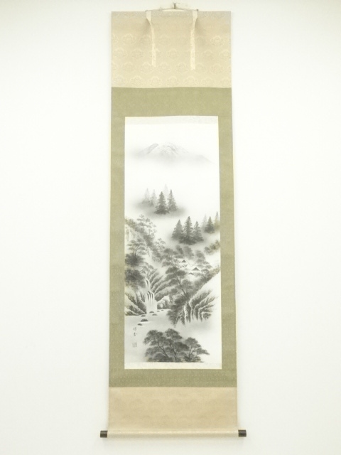 JAPANESE HANGING SCROLL / HAND PAINTED / LANDSCAPE